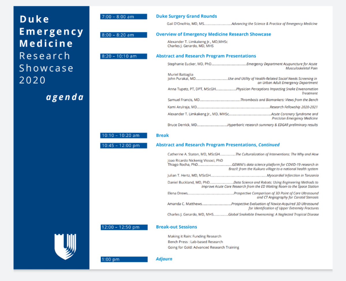 sreeja_natesan's tweet image. So excited to hear from all my talented colleagues #EMresearch @dukeemergency