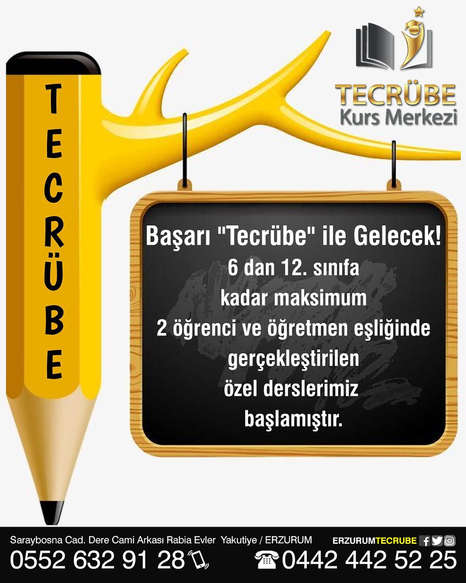 ErzurumTecrube's tweet photo. Kayıtlarımız devam ediyor..
#erzurum #ykstayfa #8sinif #fen #lgs #ösym #paragraf #ingilizce #lgstayfa #turkce #matematik #kitap #yeninesil #tecrübe #study #ozelkurs #tyt #meb #yks #7sinif #eğitim #ayt #ertecrubekursmerkezi #kayıt #9sinif #10sinif #11sinif #12sinif #mezunlar https://t.co/sBY6tASiR5
