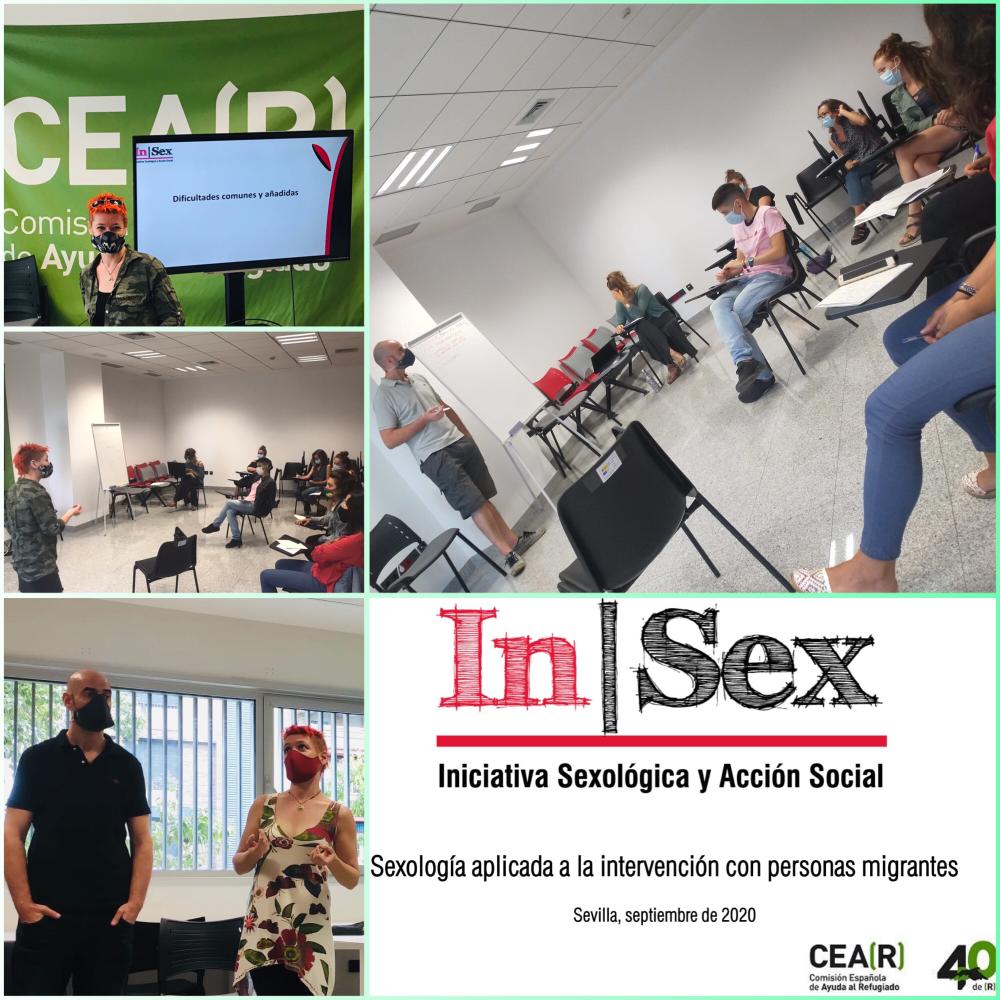 InsexCoop's tweet photo. Continuamos con la segunda parte del curso de Sexologia aplicada a la intervención con personas migrantes para los equipos de @CEAR_Andalucia 
Gracias @CEARefugio 
Un placer retomar clases presenciales con profesionales tan competentes https://t.co/3oc5VdDB8j