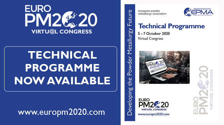 Euro_PM's tweet photo. #EuroPM2020 Full Technical Programme is now available! Download the full #PowderMetallurgy Programme here: https://t.co/IpXcfy912L https://t.co/zO3gt2uuNb