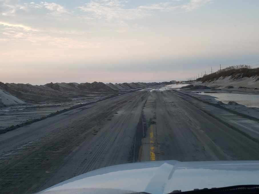 7:30 a.m. update: NC12 remains CLOSED between the Basnight Bridge and Rodanthe, as well as on Ocracoke between the Pony Pens and the Ferry Terminal. Our crews are on the scene and making progress at both locations. We are making every effort to reopen the road this afternoon.