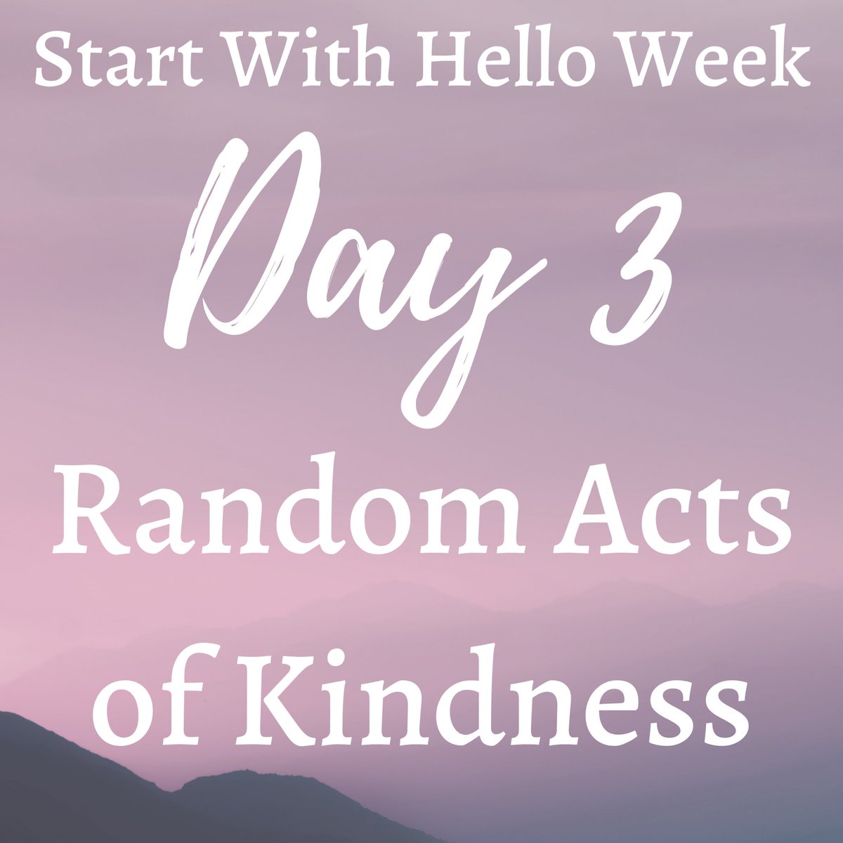 Here is our Day 3 challenge for #startwithhelloweek Show a random act of kindness to one (or more!) people. Wether it be holding a door open or helping to lift someone’s spirits, no act of kindness is too small!😊 #sandyhookpromise #savepromiseclub