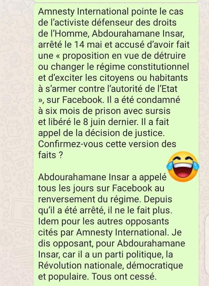 Sinzrganda's tweet photo. #Mai_Dambou sur l’affaire #Baba_Alpha : ‘’Il s’est inventé un autre lieu de naissance que le sein dans le but d’avoir la nationalité nigérienne. Nous n’avons rien inventé. Il a été dénoncé par des gens qui le savaient’’.
Ramin 🕳 mugunta, ka gina shi gajere
#Article_47 https://t.co/loFHWApCIr