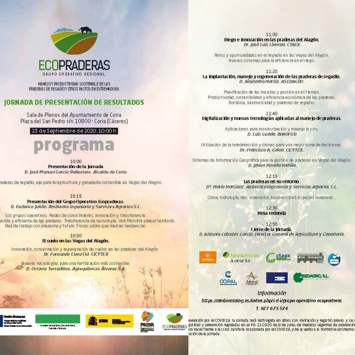 CICYTEX's tweet photo. Hoy participando en la Jornada d Presentación d Resultados dl Grupo Operativo Regional #EcoPraderas para la mejora en manejo y productividad sostenible d las praderas d regadío y otros pastos en Extremadura. Varios socios participamos 💪 Fotos gracias a @jllerenaruiz @CTAEX_CIT https://t.co/1XZHntumdR