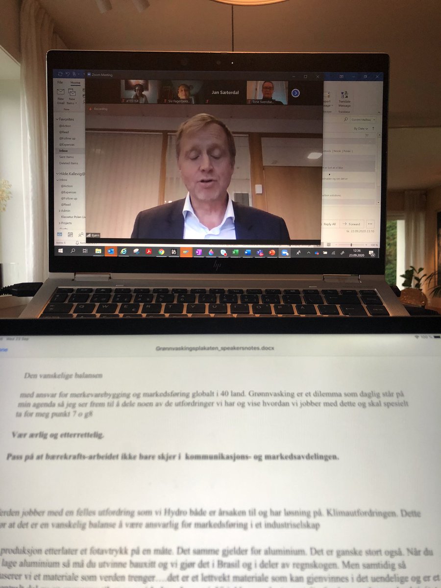 Takk for spennende og viktige diskusjoner på webinar i dag om #grønnvasking organisert av @shift_norge om markedsføring av grønnere produkter. <a href="/NorskHydroASA/">Inactive</a> etterfølger dette i vår kommunikasjon av #HydroCircal og #Hydroreduxa - viktig med Godt samarbeid  <a href="/KirMH/">Kirsten M Hovi</a> i bærekraft