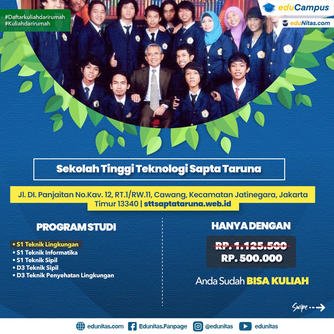 edunitas's tweet photo. Bagi Kamu yang tertarik untuk memasuki jurusan ini kamu harus tau rekomendasi Kampus dengan Jurusan Teknik Lingkungan berikut kampus tersebut :
https://t.co/f2CdSdr0dA
#tekniklingkungan #pengendalianlingkungan #jurusanhits #jurusan2020 #ilmulingkungan #jurusanfavorit https://t.co/c9p2deGCDb