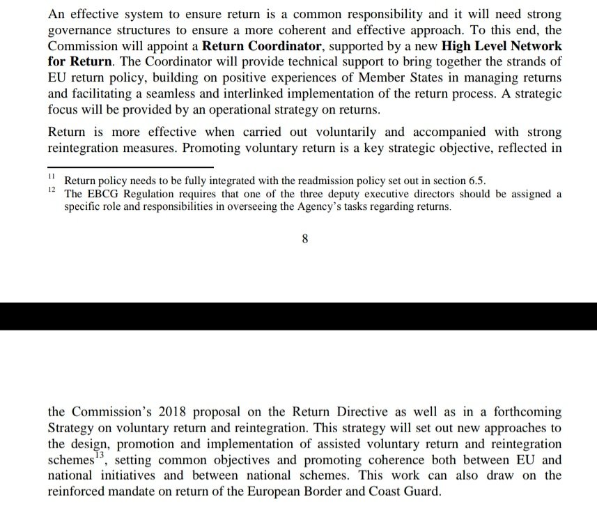 New emphasis on expelling non-EU citizens without a right to stay - not just the legislative proposal, but a head honcho for expulsions