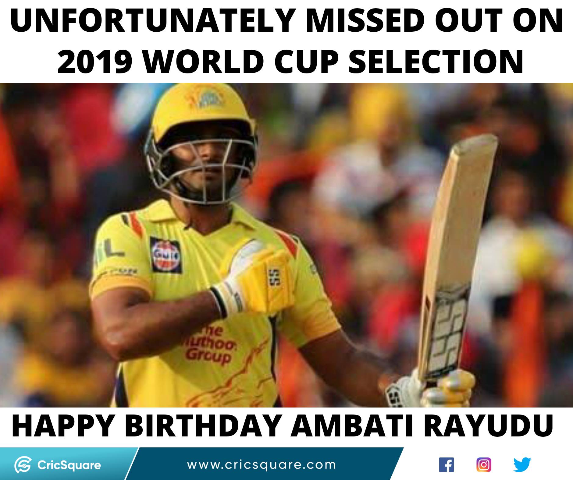 Happy Birthday, Ambati Rayudu !!   