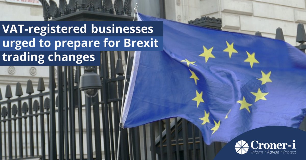 CroneriNews's tweet photo. @HMRCgov has written to all #VAT-registered businesses in Great Britain trading with the #EU and/or the rest of the world, highlighting what they need to do to prepare for the #UK’s exit from the EU at the end of this year.

https://t.co/CeMlzn7Dqh

#brexit #internationaltrade https://t.co/9NcYTp8ZTA