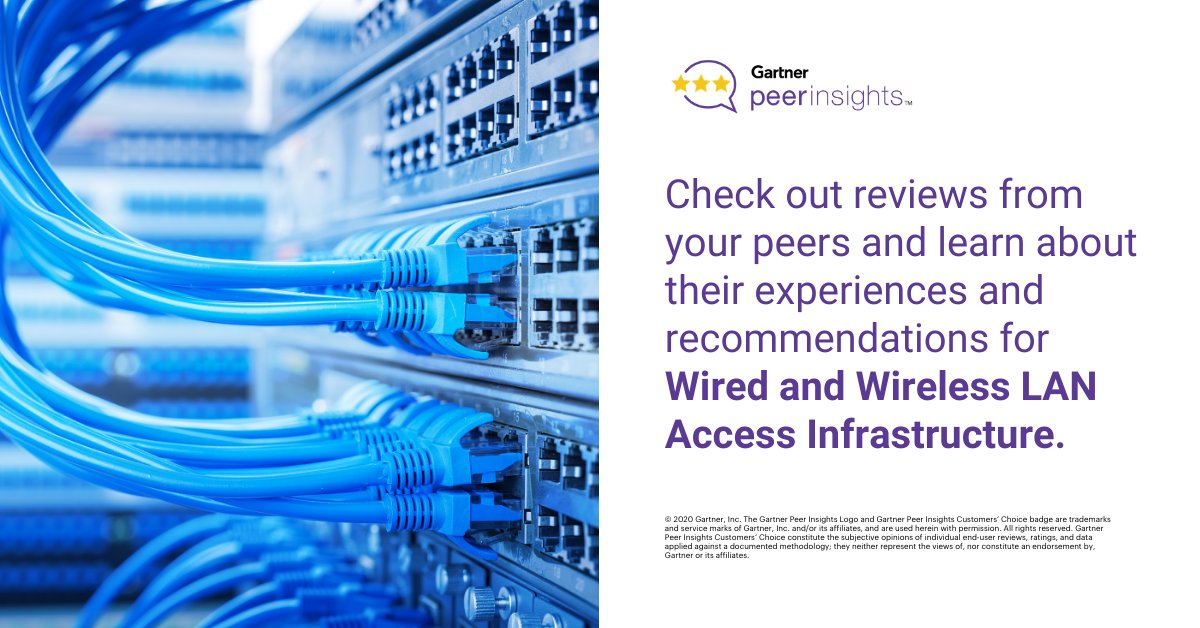 Gartner_Peer's tweet image. The wired and wireless #LAN #AccessInfrastructure market continues to generate traffic and reviews on #GartnerPeerInsights and is in the top 15 markets of highest year-to-date growth in traffic. Read peer experiences to stay on top of IT providers at: gtnr.it/LANInfrastruct…