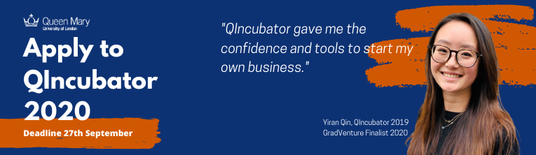 qmsvf's tweet photo. 📣  Calling all @QMUL entrepreneurs! 📣 
QIncubator opened their applications for a high-impact 8-week entrepreneurship programme. Apply now! More info: https://t.co/FB6szwnlR8 @QMUL_Enterprise 
#QMSVF #QMSocialVentureFund #StudentEntrepreneur https://t.co/yNgZs4cDsq