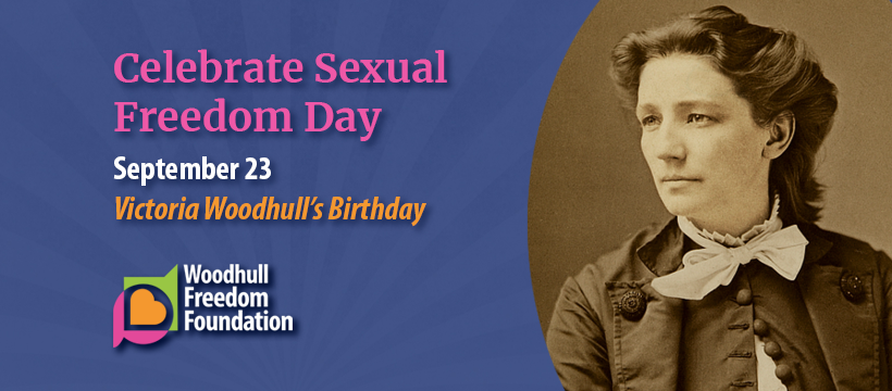WoodhullFreedom's tweet photo. TODAY, 09/23, is #SexualFreedom Day! This is our last tweet in our series for the #SFD20 contest! Celebrate with us by retweeting/liking/quoting this tweet... the 3 users who have interacted with our #SFD20 tweets the most can win prizes😱 winners will be picked out tomorrow! https://t.co/AQQ9SLbazF