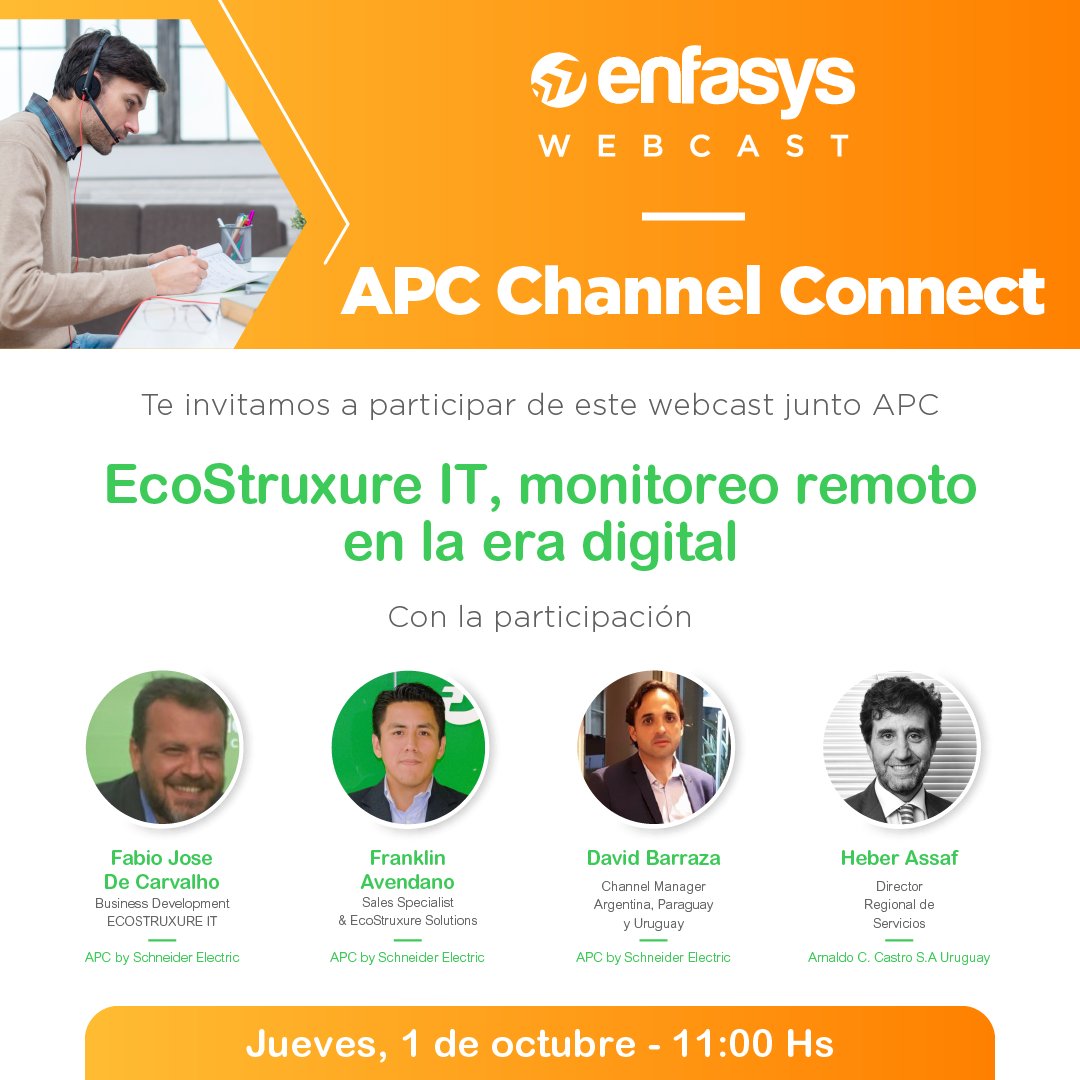 _silvinarocha's tweet photo. El jueves 1 de octubre a las 11hs Argentina estaremos conversando con #APC by Schneider Electric sobre EcoStruxure IT, monitoreo remoto en la era digital.
Los esperamos. Link de registro: https://t.co/cN3WK88mw8 https://t.co/thYWPsWwk2