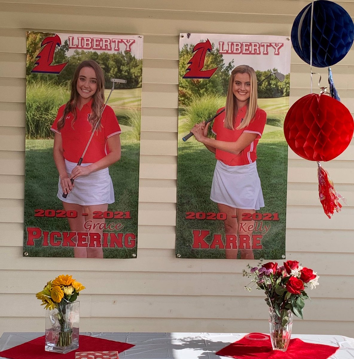 lhsgolfgirls's tweet photo. Great time honoring our super seniors @gracepickeringg &amp; @kellykarre_ yesterday. Both shining examples of what it means to be a Lady Eagle 🦅 golfer!  We are glad we still have you while we do, but you will both be truly missed! #lhsgolfalumni #seniornight https://t.co/iBTWQfYURT