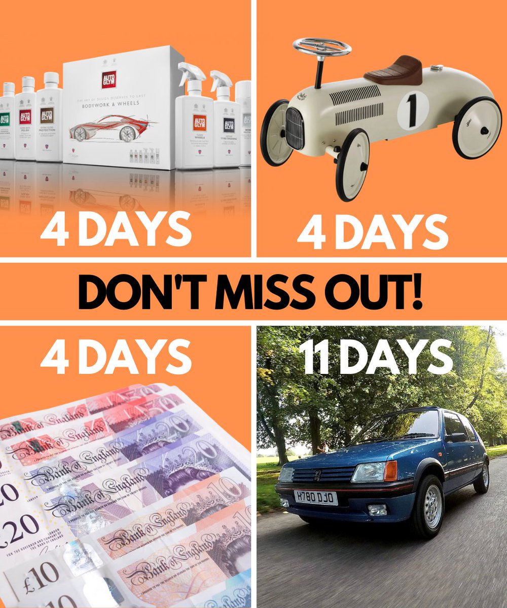 TCarburettor's tweet photo. 3 competitions ending in the next 4 days, sold out or not!
➖
Don’t delay, only £11.49 gets you in all 4!
Full details at https://t.co/69agz22j0V
➖
Live Draw 5PM on Sunday 4th October.
➖
#205gti #classiccars #cashdraw #COVID19 #classiccar #restoration https://t.co/sx2eLgJOti