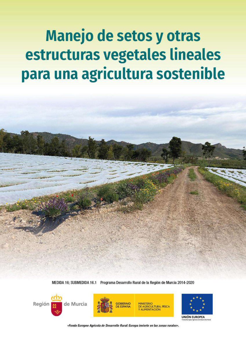 <a href="/setosRM/">Grupo Operativo Setos multifuncionales Reg. Murcia</a> edita un manual para el fomento de los setos en explotaciones agrícolas de la <a href="/RM_Agua/">Consejería de Agua, Agricultura, Ganadería y Pesca</a>. El manual ha sido elaborado por <a href="/imida_murcia/">IMIDA Murcia</a>, CEBAS <a href="/CSIC/">CSIC</a> y <a href="/asociacionanse/">Anse (cuenta inactiva)</a>. #polinizadores #suelo #biodiversidad #GreenDeal 

setosrm.org/publicaciones-…