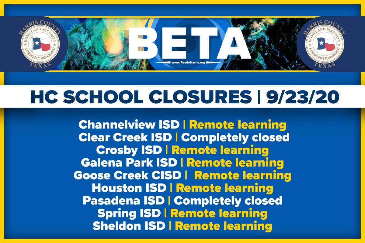 ReadyHarris's tweet photo. 👇 👇 UPDATED School Closures👇 👇 
.
👇 👇Actualizaciones en Cierres de Escuelas 👇 👇 
.
#Beta #TSBeta https://t.co/0VUeln34l1