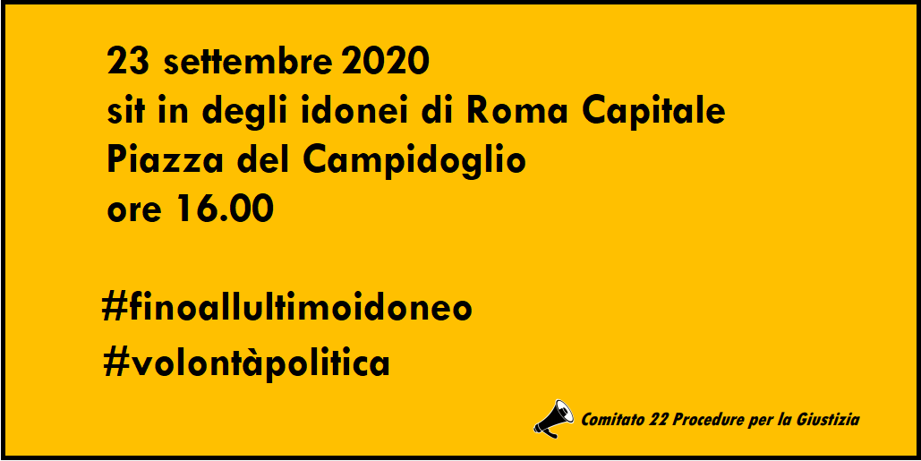 Oggi in Piazza per chiedere il dialogo finora negato dall'Amministrazione Capitolina. #finoallultimoidoneo è un obiettivo realizzabile. Perché non parlarne? #romacapitale
<a href="/virginiaraggi/">Virginia Raggi</a> <a href="/antoniodesant21/">antonio de santis</a>