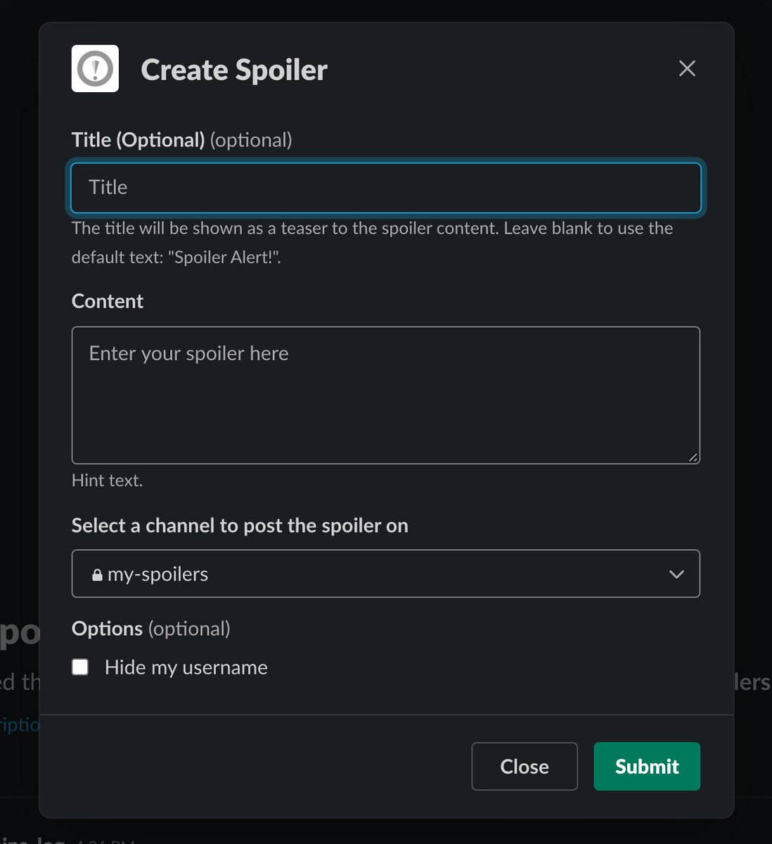 SpoilerForSlack tweet media