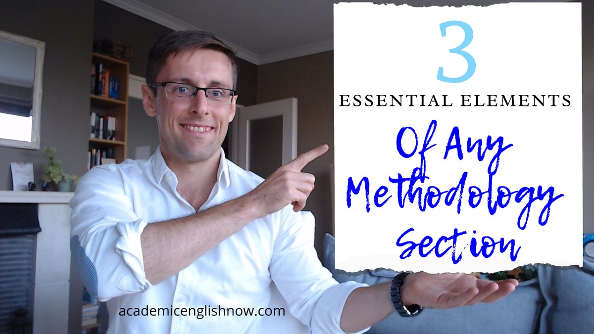 3 essential elements you MUST include when writing the methodology: youtube.com/watch?v=jWPul_…

#phdchat #phdadvice #thesis #AcademicTwitter #AcademicChatter #research #LearnEnglish #writingtips