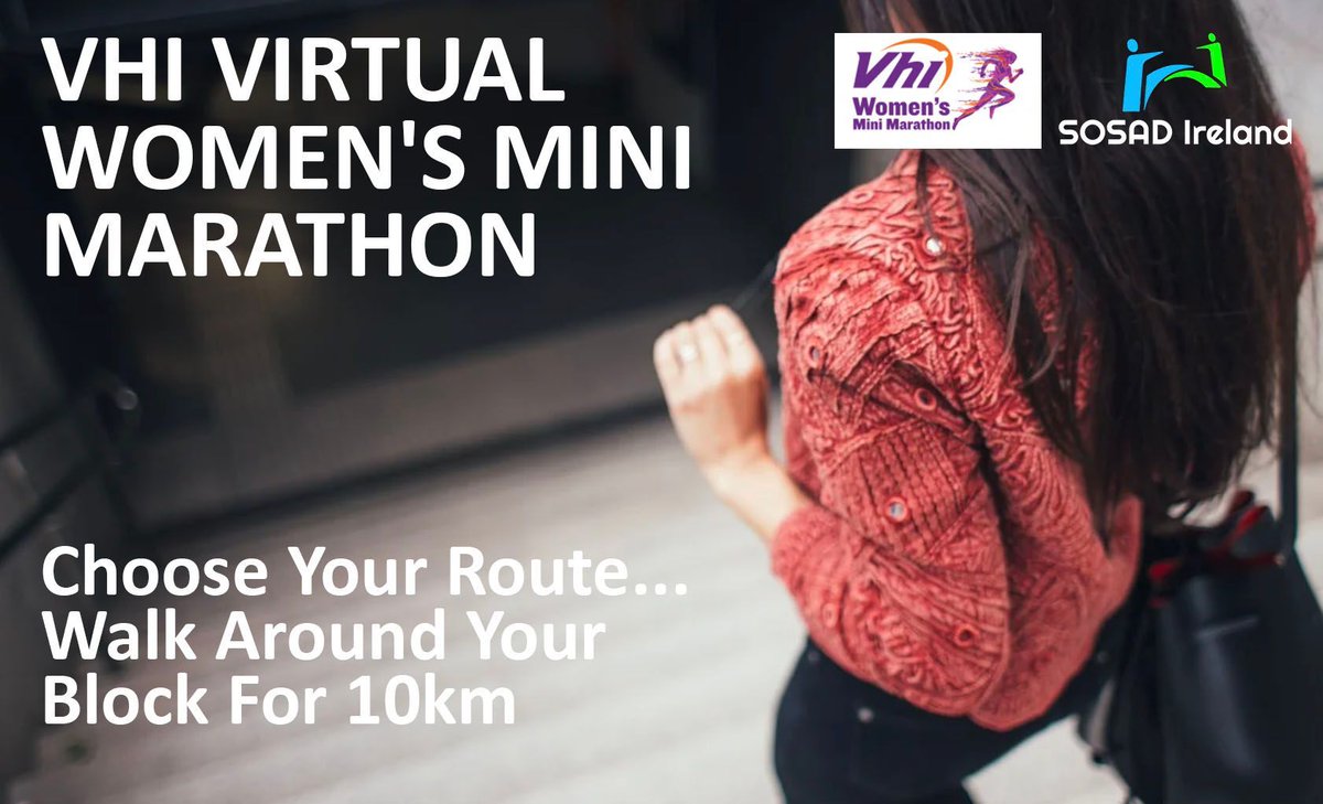 SOSAD_Ireland's tweet image. Don't want to run or jog? You can choose your route and walk around the block.
To register &amp;amp; for further information click on the link below: 
buff.ly/3hMZPE5

@VhiWMM 
@GivenGain 
#TogetherWithSOSAD