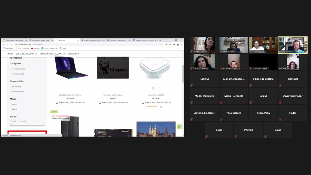 saurafr's tweet photo. @ACom_Pro y @MakeditCom realizaron anoche la primera sesión de formación para la puesta en marcha de una plataforma de venta online común a los comercios de #MolinadeSegura https://t.co/3cf4TY5Gy0