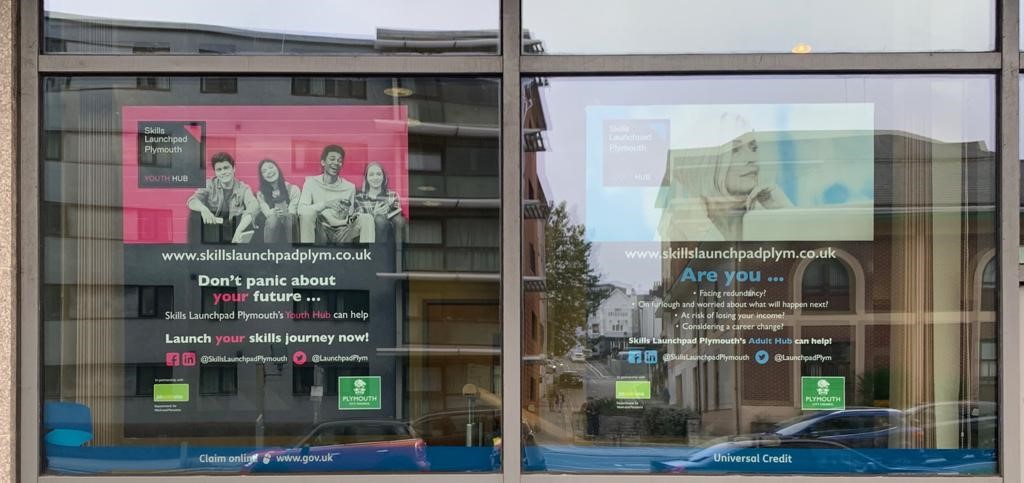 Our banners in the <a href="/JCPinPlymouth/">JCP in Plymouth</a> window look amazing.😀
Launch your #skills journey today.
Over 25? Visit our Adult Hub >> bit.ly/3iVIYjJ
16 - 24? Visit our Youth Hub >> bit.ly/3izmXGR
#plymouthskills4jobs #plymouthworkingtogether <a href="/plymouthcc/">Plymouth City Council</a> @NC_SWandOxon