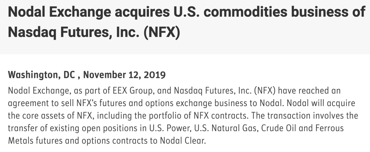 In 2019, Nodal bought Nasdaq's commodities business and added more power positions to its market. Its network effects had reached critical mass and customer demand kept growing.