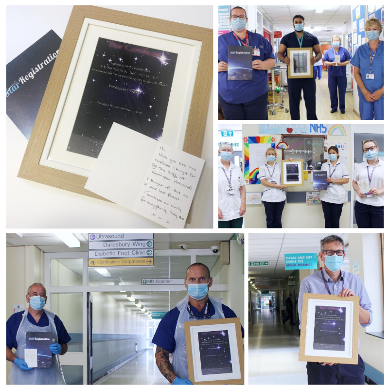 WHHCharity's tweet photo. A star has been named  in honour of Warrington Hospital as a  thanks you to WHH staff. The star was donated to us by an anonymous donor who sent in a card of thanks

The card reads “I thought of this as it will last forever. Thank you so much for everything" https://t.co/8Ob6HFtN3A