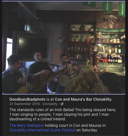 a memory of this great gig by @marywallopers at <a href="/Clonguitarfest/">Clonakilty International Guitar Festival</a>  , on this day 1 year ago...