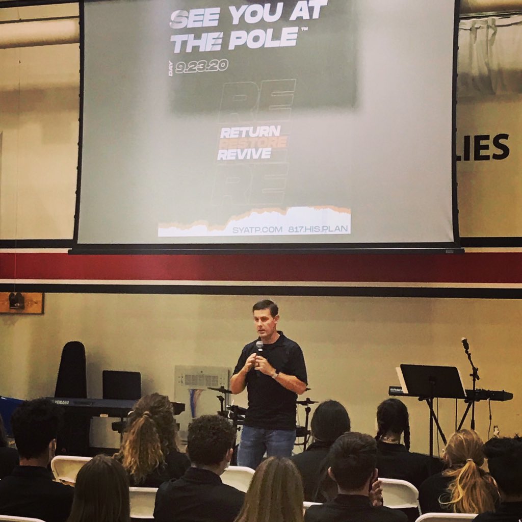 Come join us and Pastor Scott Mumper for today’s chapel. 
facebook.com/Angleton.Chris…
#syatp
#syatp2020 
#seeyouatthepole
Return - Restore - Revive