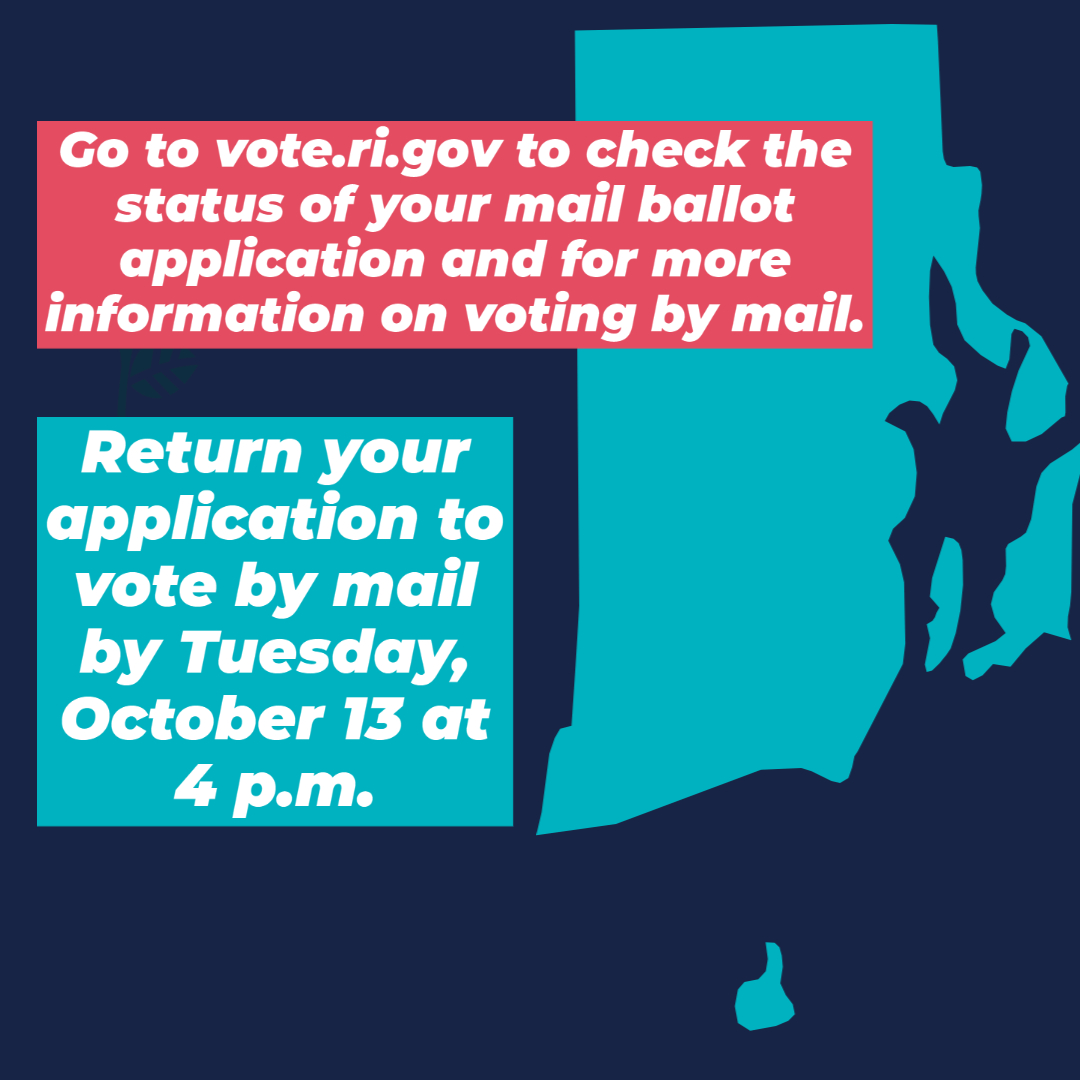 RISecState's tweet photo. This infographic outlines the complete vote-by-mail process in Rhode Island. Remember, you can check the status of your mail ballot application on https://t.co/ur3iNQN5Xu.
#BeAVoter #VoteFromHomeRI https://t.co/yGhBYG7c7g