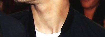 his neck