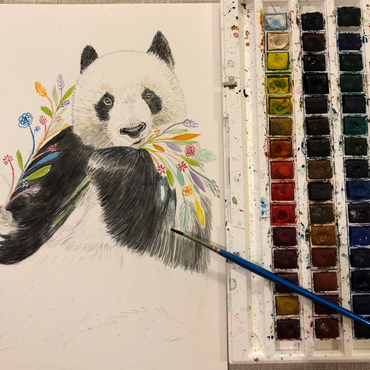 A colourful happy Panda to brighten up your feed after the recent news bulletins 🙄😥