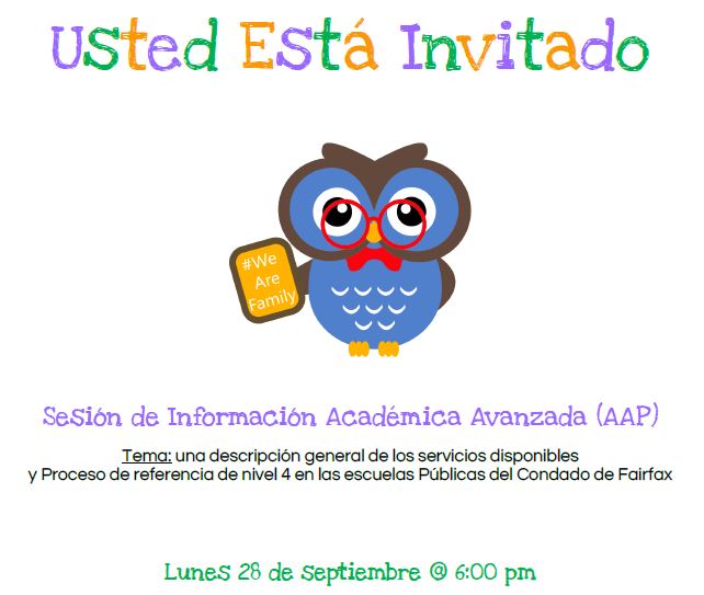 Crestwood's AAP Information Session will be held virtually on 9/28 @ 6pm.  

The Meeting Link can be found in the News You Choose from 9/18, on our AAP @ Crestwood Google Site, &amp; will also be shared at Back to School Night tomorrow.  

Looking forward to "seeing" you! 

💙 Mrs. B