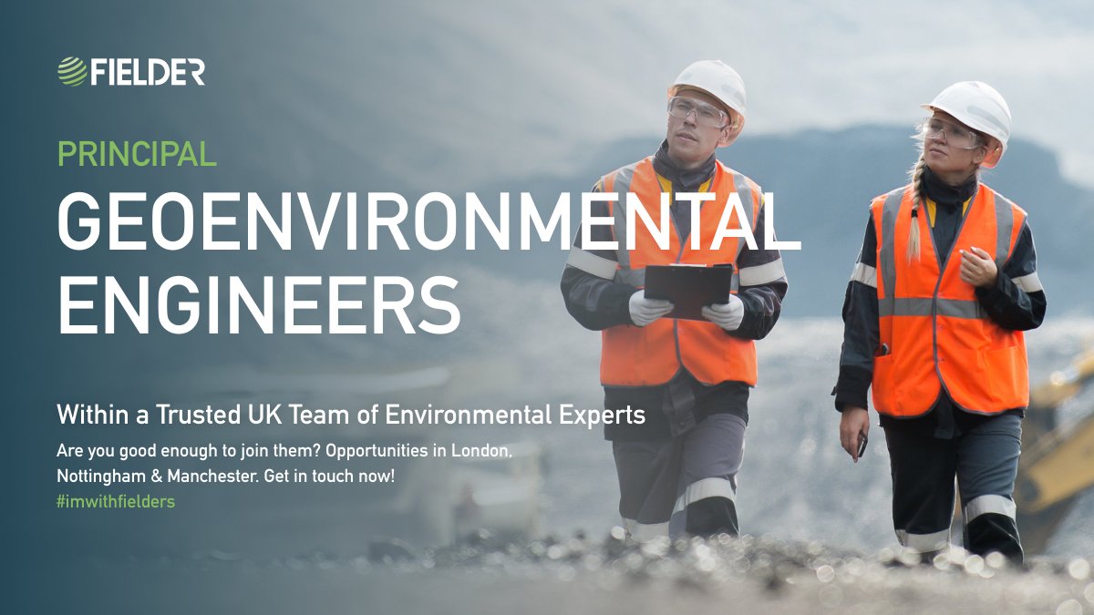 Fielders's tweet image. We are searching for Principal Geoenvironmental Engineers to work within a Trusted UK Team of Environmental Experts. 

Give us a ring on +44(0)20 8275 3550 or visit fieldergeotechnics.com to find out more!

#geotechengineering #geoenvironmental #environmentalexperts #geologists