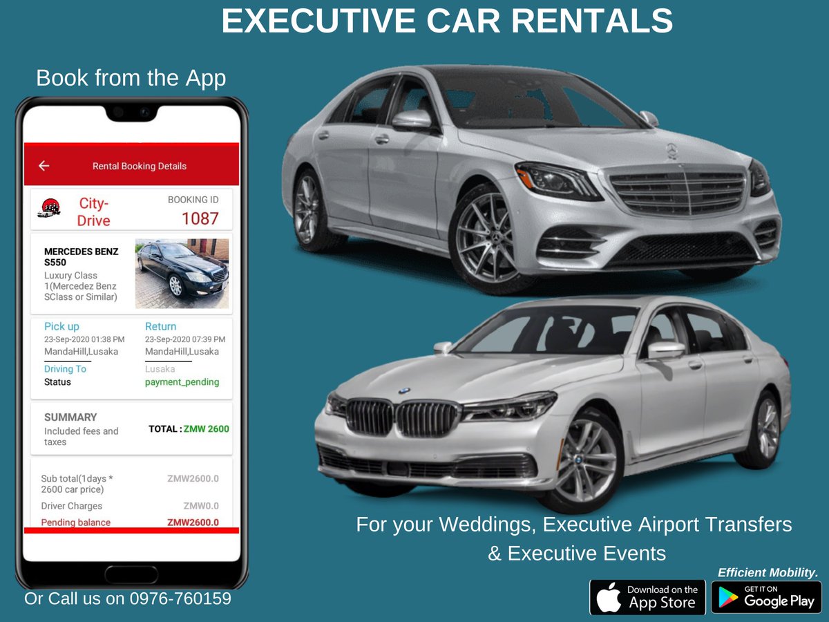 CityDrive4You's tweet photo. Executive Car Rental. Book from the app or call 0977516558/0976760159.
Download the App as below.
App store:
https://t.co/0IFIJYcL8L
playstore:
https://t.co/SfjrMfvrEa...
#CityDrive #EfficientMobility https://t.co/a1uUMqmJFq