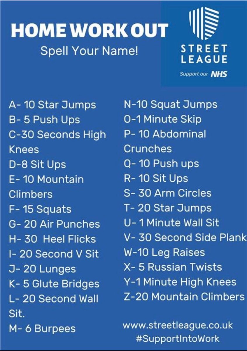 Street League It S Nationalfitnessday Beactive For Gbweekofsport And Spell Out Your Name Or For A Challenge Spell Out Street League If You D Like To Hear More About How We Use