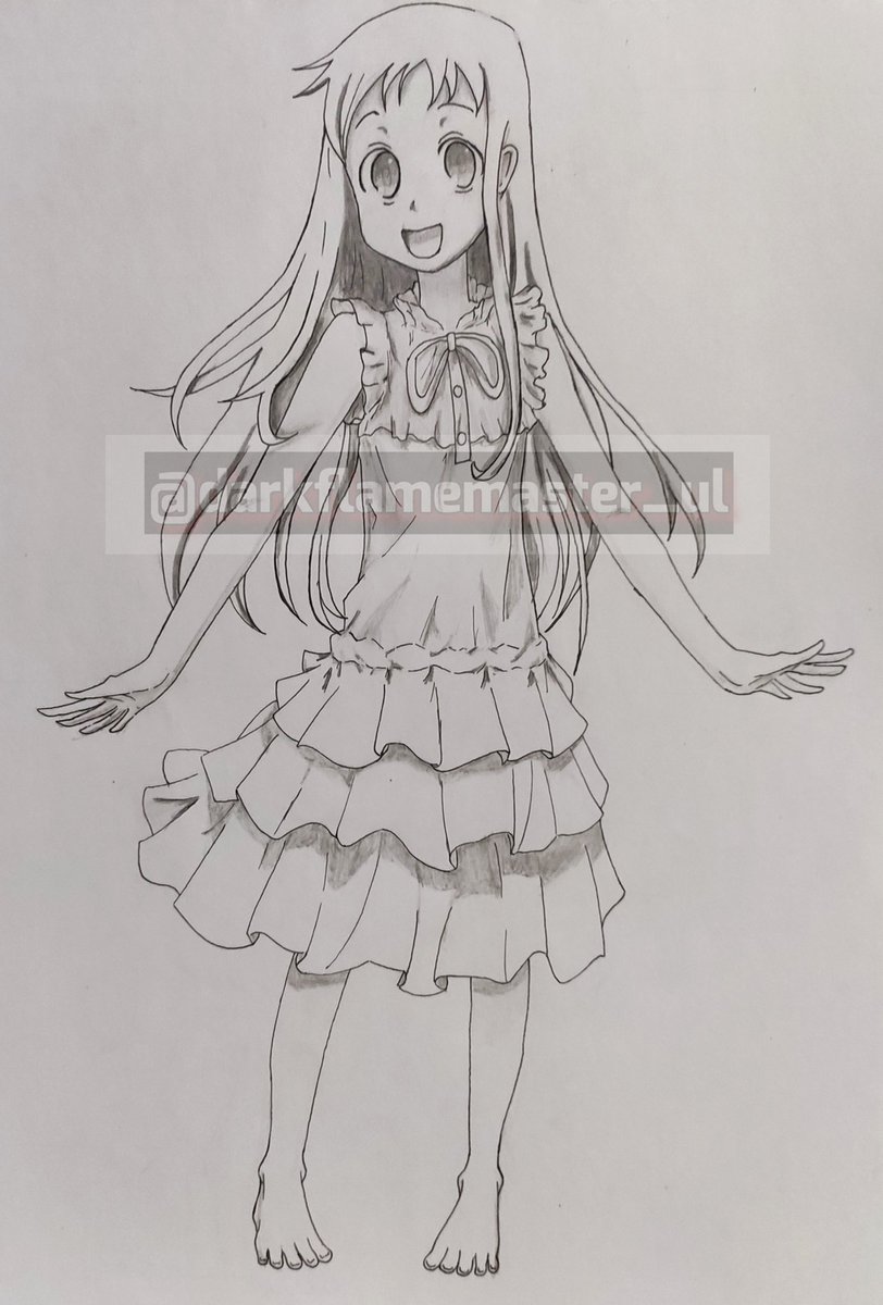Drawing: Menma
From the anime: Anohana

If u guys haven't seen the anime yet, I recommend it. Huehue~