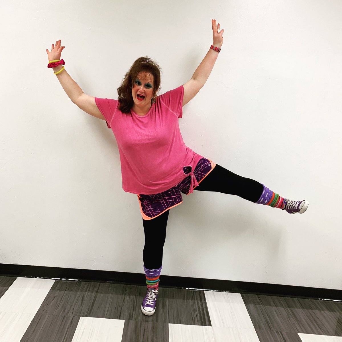 AbWasson's tweet photo. Day 2 Homecoming 2020 Decade Day! I don’t understand why people keep staring!! 😂 Have an amazing Hump Day! https://t.co/kPJ1nQCjuX