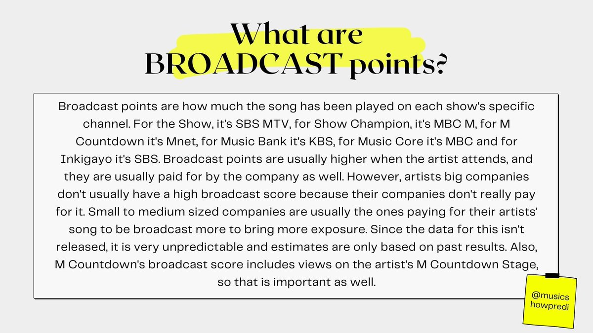 what are broadcast points?