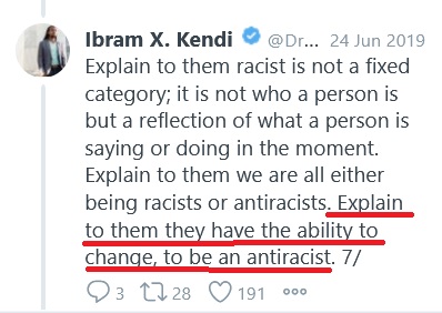 3/Antiracism is neither careful nor rigorous.Look at Ibram Kendi: first he says people have the ability to be antiracist, then he says no one ever becomes antiracist.How are regular people supposed to make sense of this as they try to understand difficult racial issues?