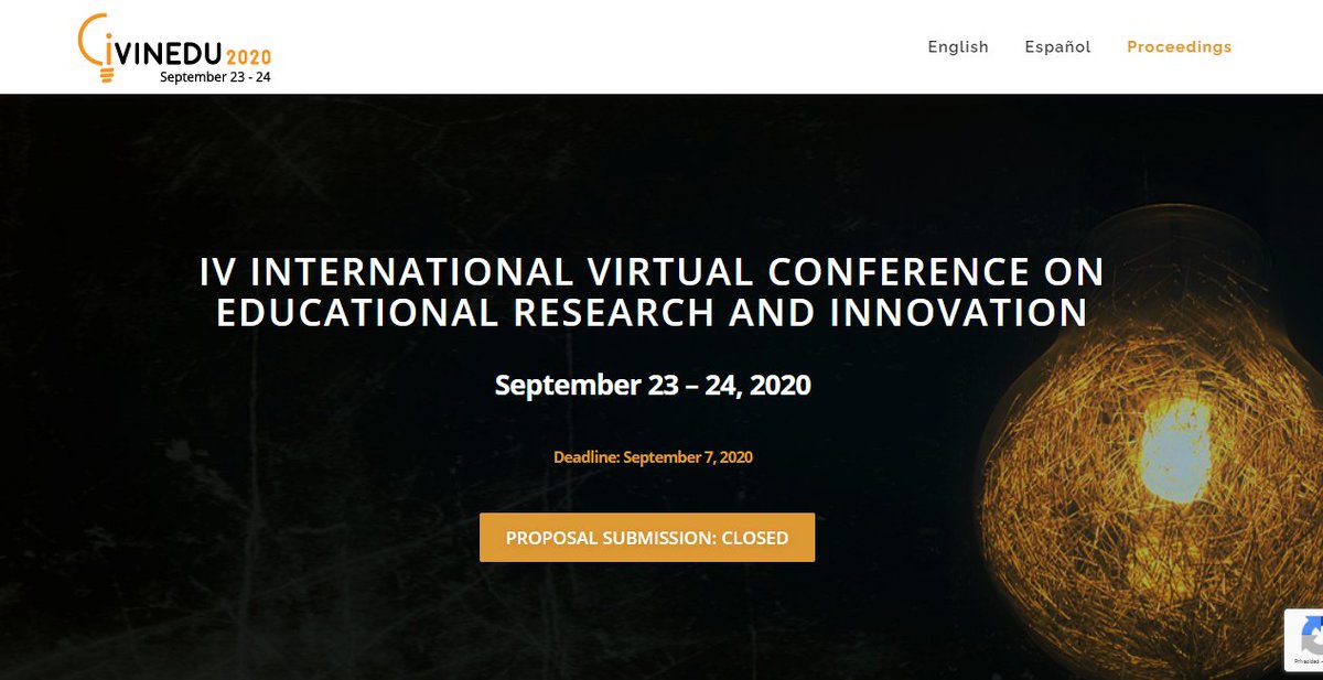 15.00h (Madrid, España)-Comenzamos el IV Congreso CIVINEDU 2020 con la presentación de Emilio Abad Segura:  "Metodologías Educativas Innovadoras en Contabilidad: oportunidades para la motivación". Estamos online 😉