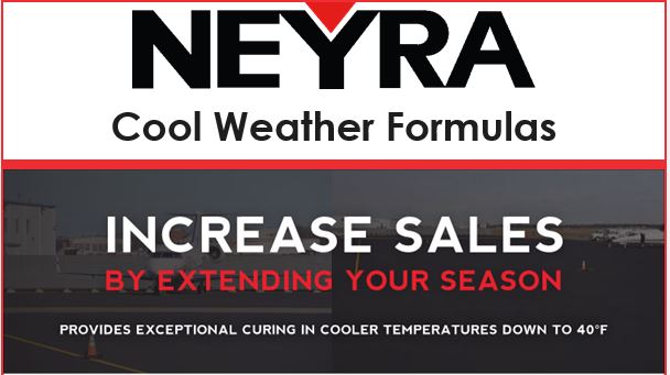 Extend your sealcoating with Neyra's Cool Weather Formulas. Providing exceptional curing in cooler temperatures, down to 40°F, Neyra CWF offer customers a proven solution to increase sales by lengthening their season. Offered in our Force, Tarconite and Jennite sealers.