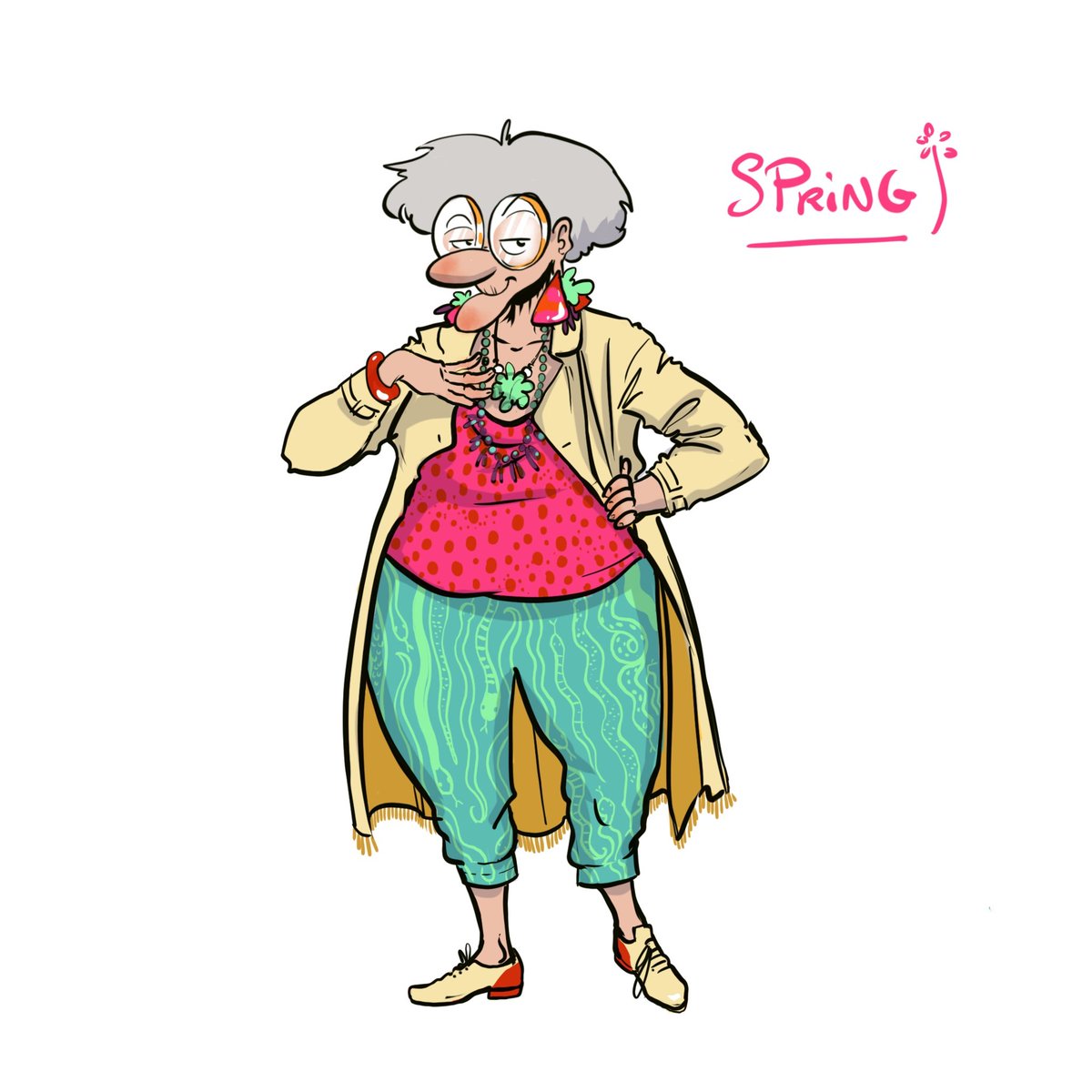 essoffi's tweet photo. 2 days ago was the first day of Fall, so here is an illustration of our Selimene in a "demi-saison" outfit. And because Selimene is a fashion 🌟, you can swipe for the 4 seasons!
Have a great day everyone!!
#witchesofbrooklyn https://t.co/BRbDsPgGb1