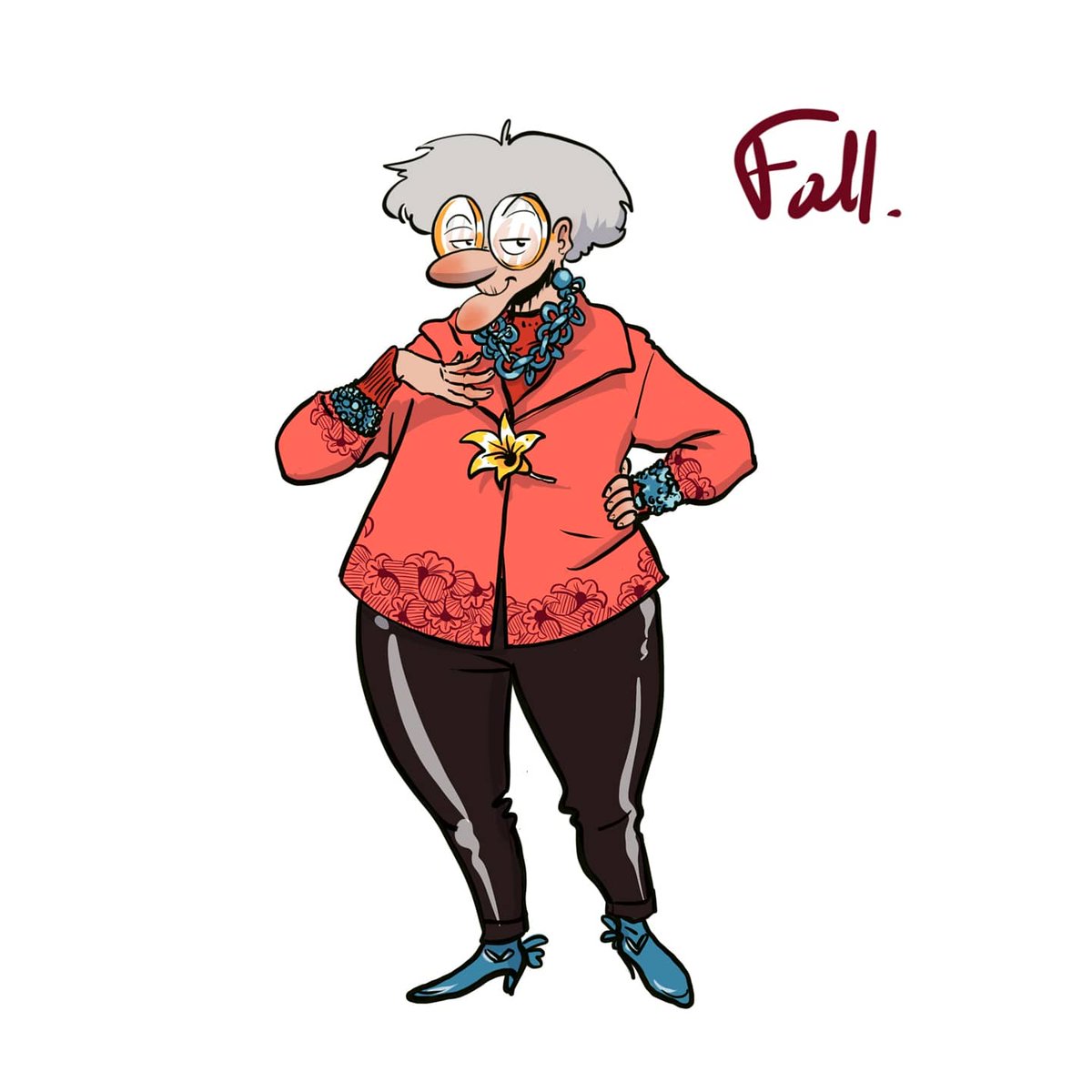essoffi's tweet photo. 2 days ago was the first day of Fall, so here is an illustration of our Selimene in a "demi-saison" outfit. And because Selimene is a fashion 🌟, you can swipe for the 4 seasons!
Have a great day everyone!!
#witchesofbrooklyn https://t.co/BRbDsPgGb1