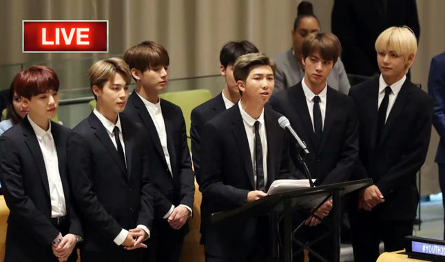LRTendencias's tweet photo. #LINKS | Discurso de BTS para la ONU: sigue la transmisión trasmisión EN VIVO [links]► https://t.co/pxjAcQLy7h
#JoonMiHeroe #BTSxUnitedNation
#1yearsincespeakyourself  #ThankYouRM #ThankYouNamjoon 
#MyDreamMyVoice https://t.co/9I7YhBMi16