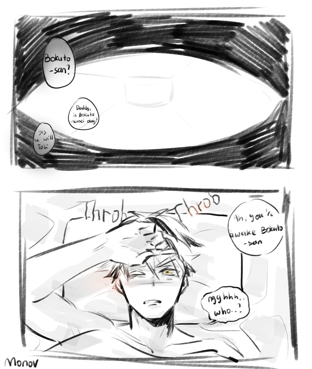 #AkaashiWeek2020 Day 3! [Single Parent AU/"You don't remember what happend last night?"]

Mini comic ?? 