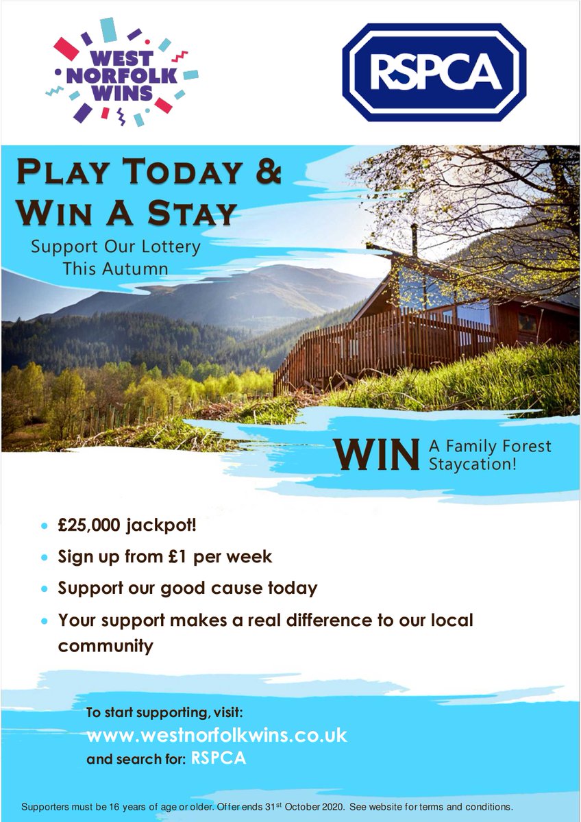 Please join West Norfolk Wins and support us from home! 
There is also a chance of winning a family Forest Staycation 😃