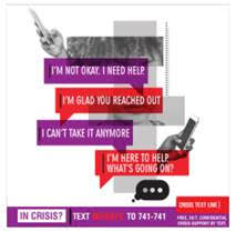 MOSchoolPsych's tweet image. The Missouri Department of Mental Health is running a Crisis Text Line Campaign encouraging youth and young adults to text if they are experiencing stress, a crisis or just need someone to talk to. A social media toolkit is available online @ thesocialpresskit.com/teen-crisis